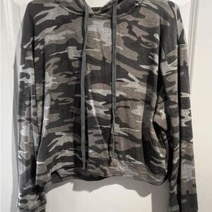 Camouflage Hoodie and Shorts Set